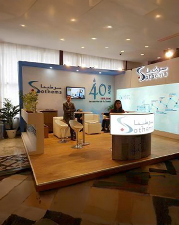 "Stand d'exposition au Maroc conçu par Stand Expo Maroc."