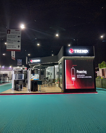 "Construction de stand pour Trend à GITEX Africa Marrakech,Stand Expo Maroc."