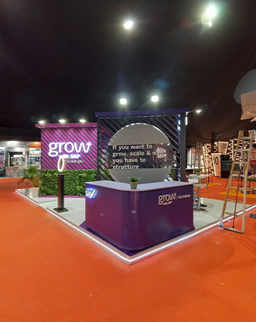 Construction de stand pour GROW SAP à GITEX Africa,Stand Expo Maroc."