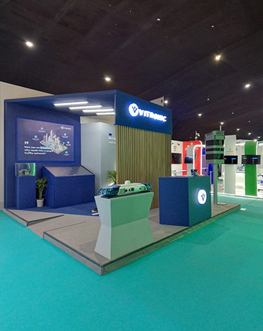 Construction de stand pour VITRONIC à GITEX Africa Marrakech,Stand Expo Maroc."